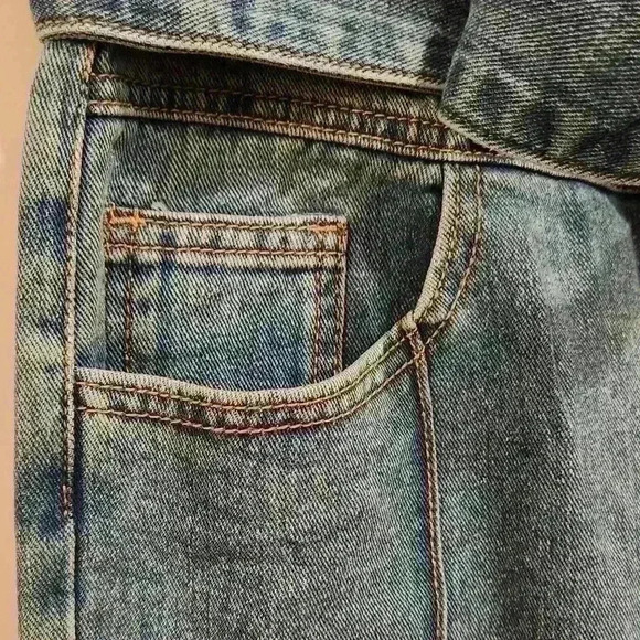 NWT Momokrom Nasty Gal Keep Up Belted Medium Wash High Waisted Blue Jeans $58 - Picture 14 of 15